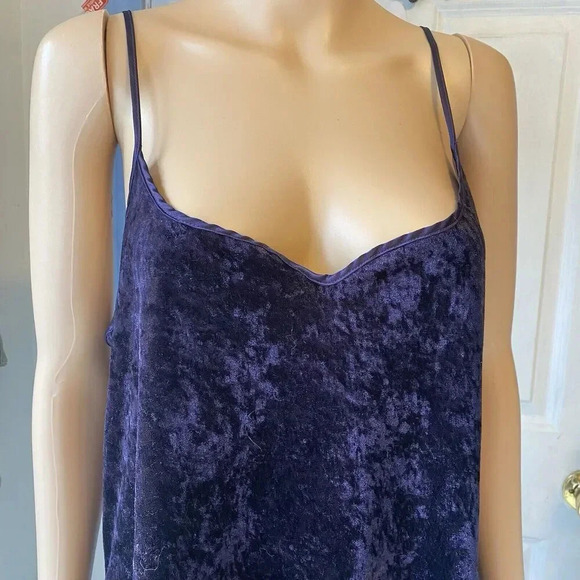 VTG Intimate Moods Women’s L Nightie Lingerie Purple Velvet Sexy Romantic Grunge - Picture 4 of 6